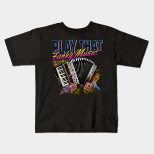 Funky Music Piano Accordion Kids T-Shirt